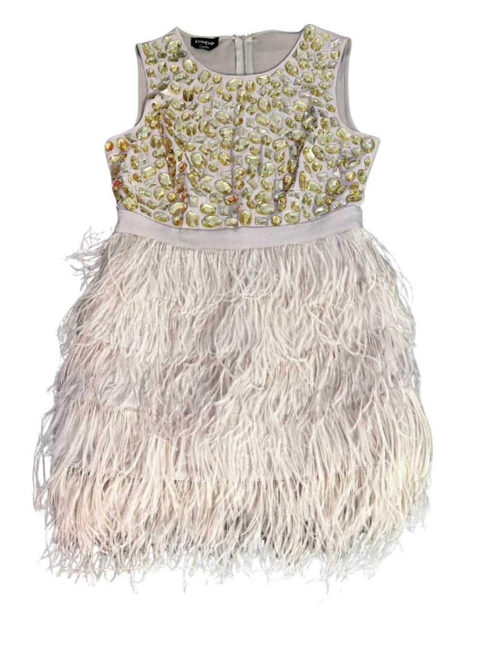 Bebe Embellished Feather Cocktail Dress – Size 8
